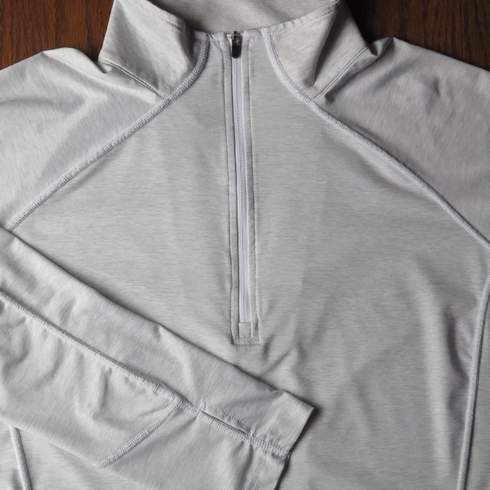 Straight Down Performance Gray Heather Half Zip (… - image 4